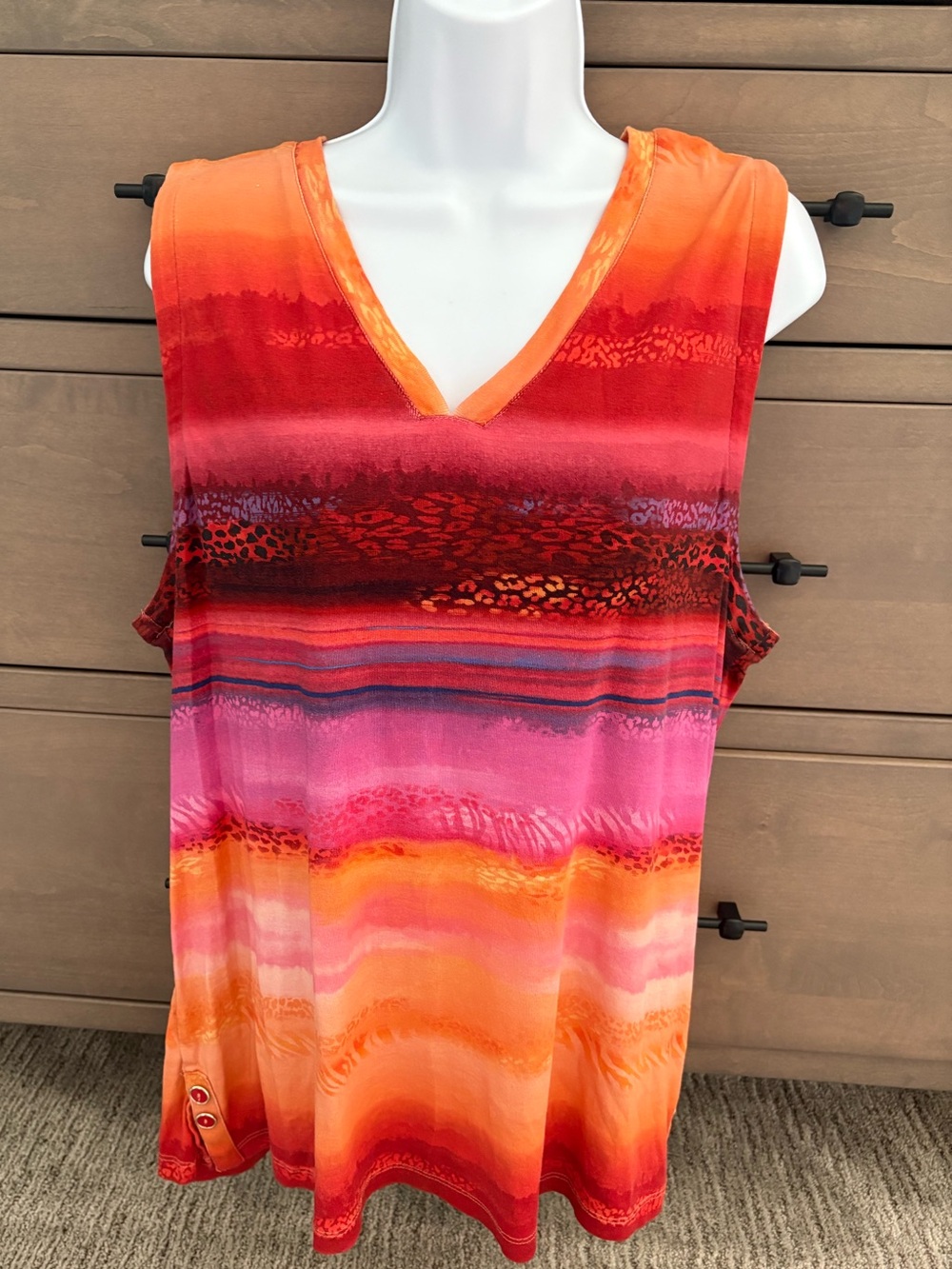 Chicos - Bright Ombre V-Neck Sleeveless Tee -